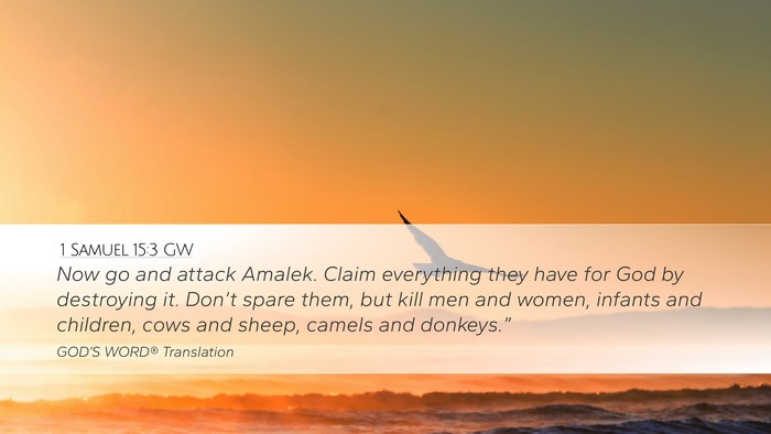 1 Samuel 15:3 GW Bible Verse Image