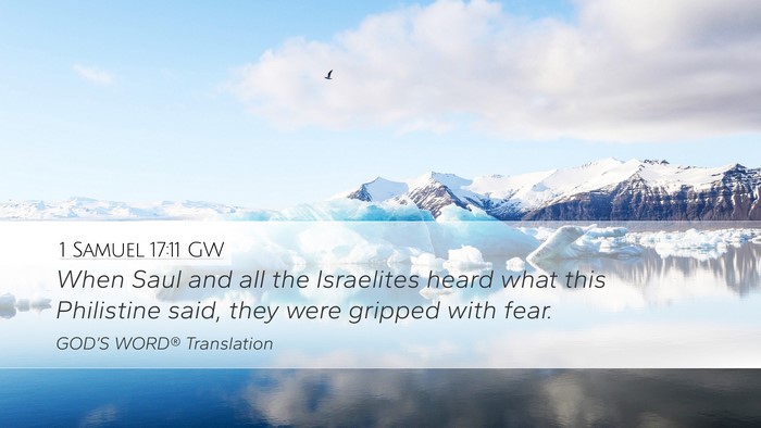 1 Samuel 17:11 GW Bible Verse Image