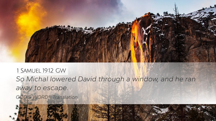 1 Samuel 19:12 GW Bible Verse Image