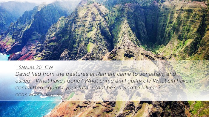 1 Samuel 20:1 GW Bible Verse Image