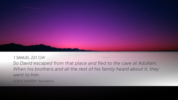 1 Samuel 22:1 GW Bible Verse Image