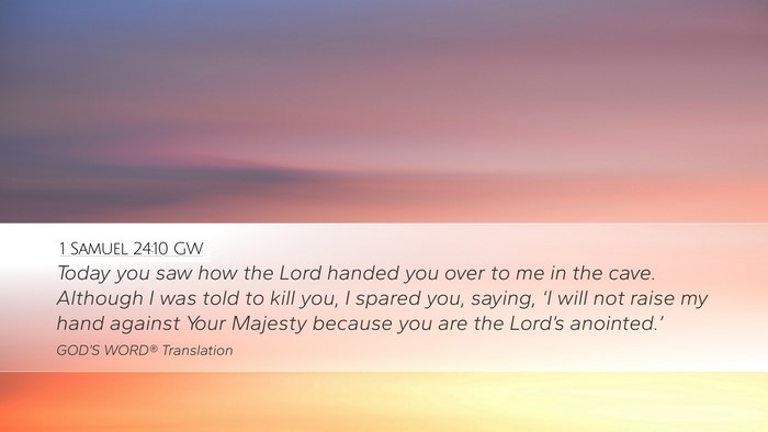 1 Samuel 24:10 GW Bible Verse Image