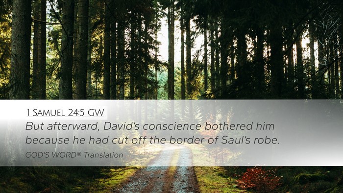 1 Samuel 24:5 GW Bible Verse Image