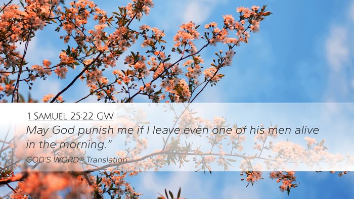 1 Samuel 25:22 GW Bible Verse Image