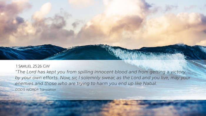 1 Samuel 25:26 GW Bible Verse Image