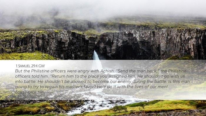 1 Samuel 29:4 GW Bible Verse Image