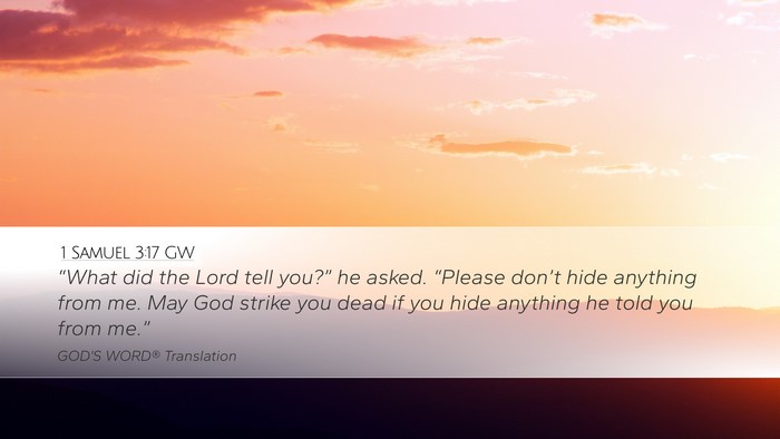 1 Samuel 3:17 GW Bible Verse Image
