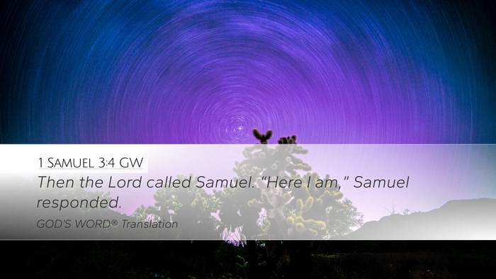1 Samuel 3:4 GW Bible Verse Image