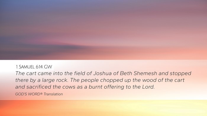1 Samuel 6:14 GW Bible Verse Image