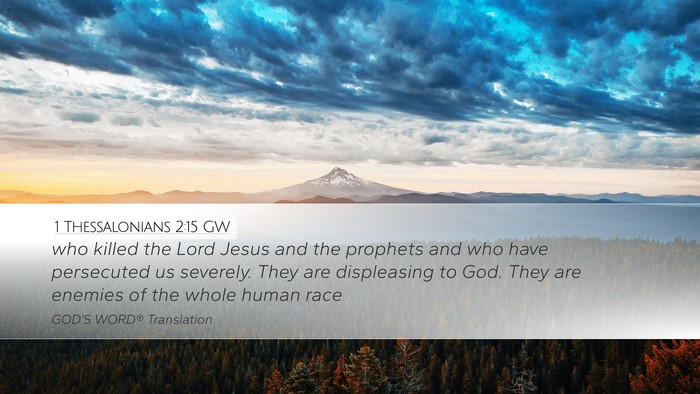 1 Thessalonians 2:15 GW Bible Verse Image