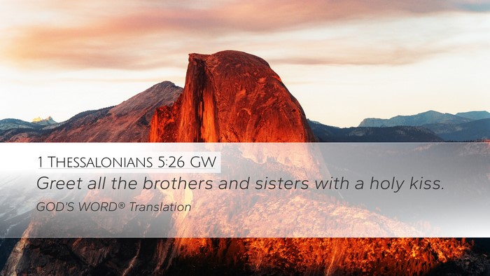 1 Thessalonians 5:26 GW Bible Verse Image