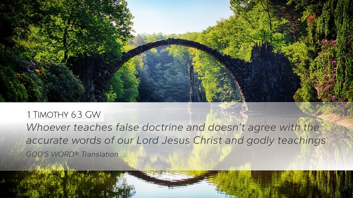 1 Timothy 6:3 GW Bible Verse Image