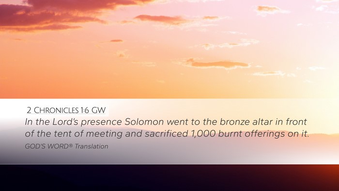 2 Chronicles 1:6 GW Bible Verse Image