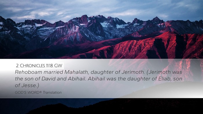 2 Chronicles 11:18 GW Bible Verse Image