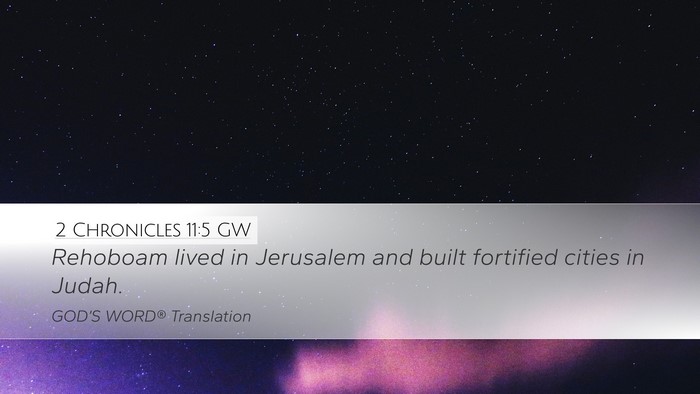 2 Chronicles 11:5 GW Bible Verse Image