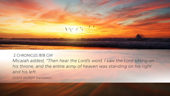 2 Chronicles 18:18 GW Bible Verse Image