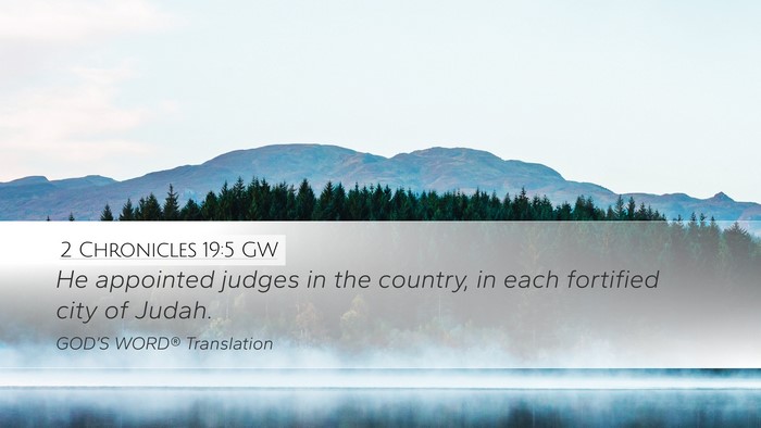 2 Chronicles 19:5 GW Bible Verse Image