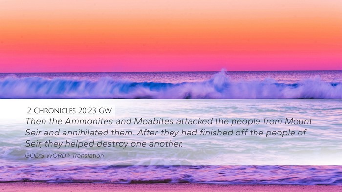 2 Chronicles 20:23 GW Bible Verse Image
