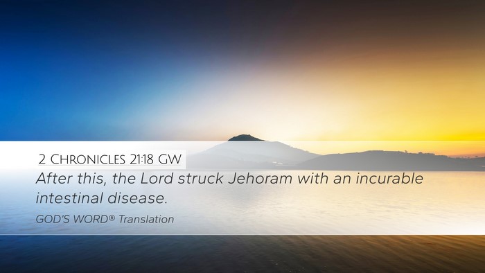 2 Chronicles 21:18 GW Bible Verse Image