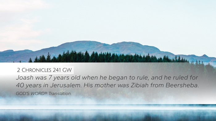 2 Chronicles 24:1 GW Bible Verse Image