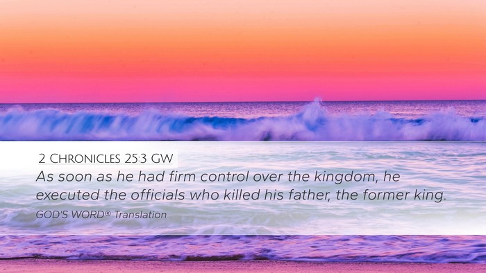 2 Chronicles 25:3 GW Bible Verse Image