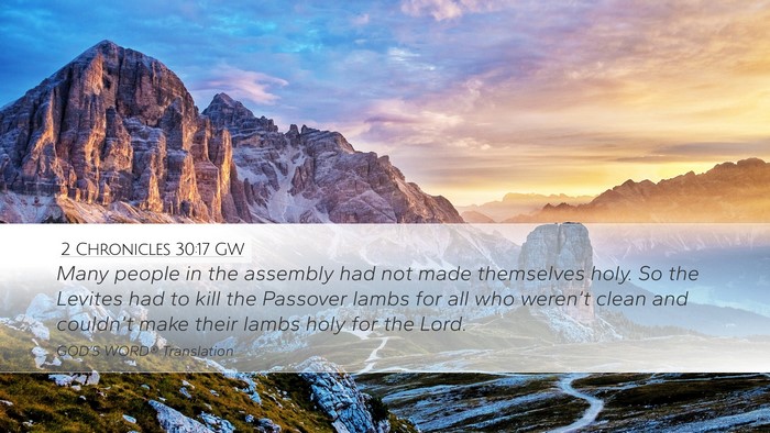 2 Chronicles 30:17 GW Bible Verse Image