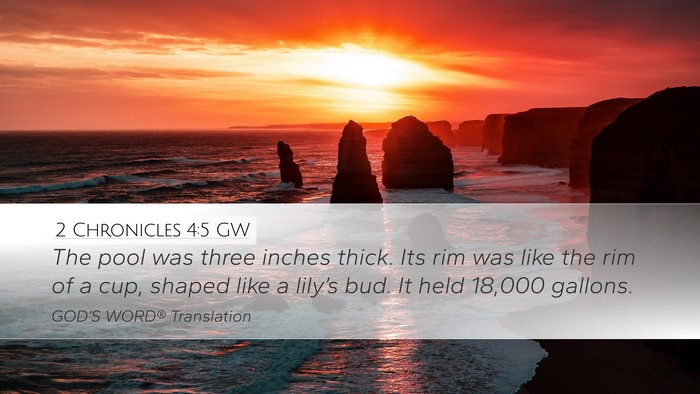 2 Chronicles 4:5 GW Bible Verse Image
