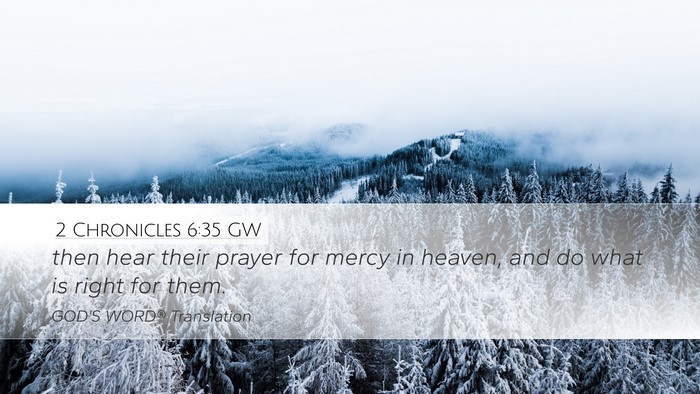 2 Chronicles 6:35 GW Bible Verse Image