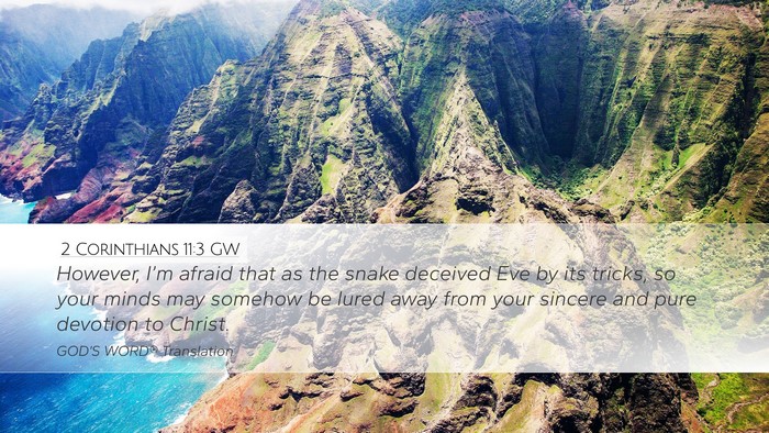 2 Corinthians 11:3 GW Bible Verse Image