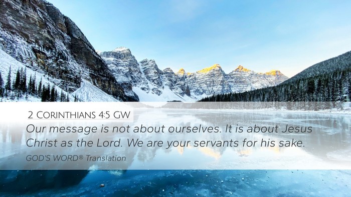 2 Corinthians 4:5 GW Bible Verse Image