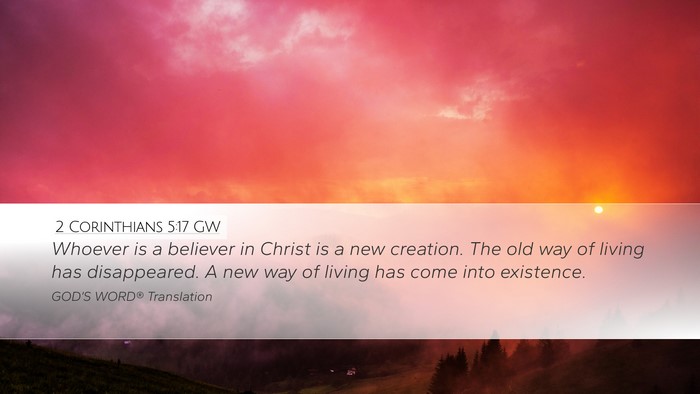 2 Corinthians 5:17 GW Bible Verse Image