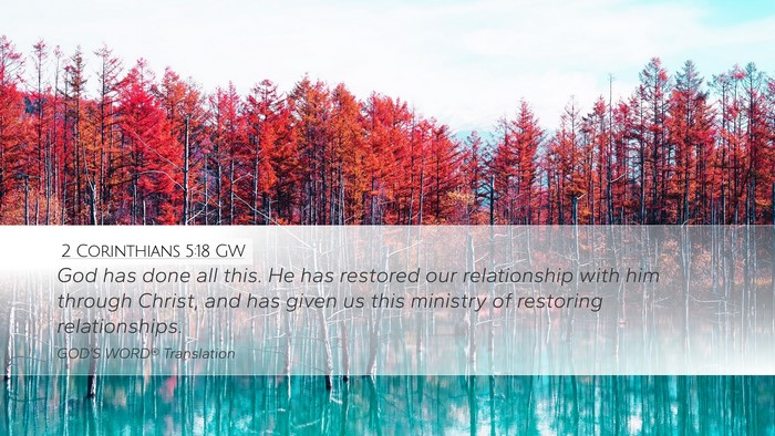 2 Corinthians 5:18 GW Bible Verse Image