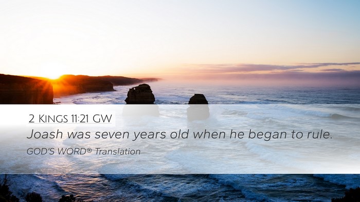 2 Kings 11:21 GW Bible Verse Image