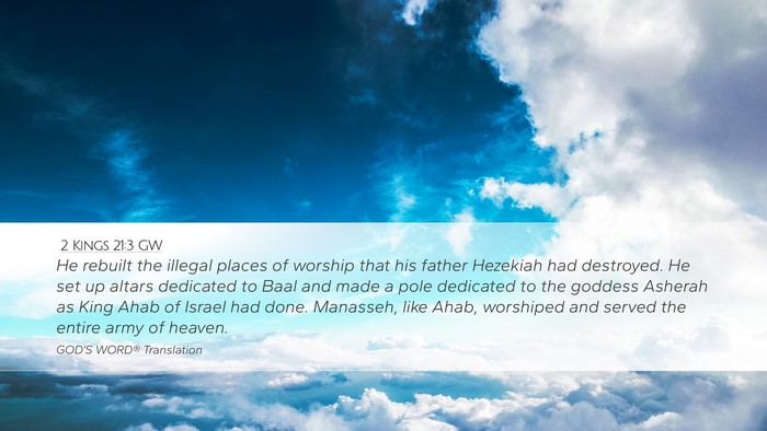 2 Kings 21:3 GW Bible Verse Image