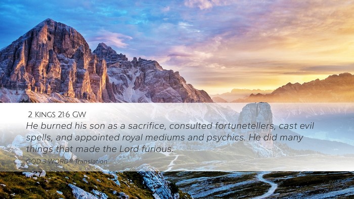 2 Kings 21:6 GW Bible Verse Image