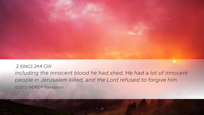2 Kings 24:4 GW Bible Verse Image