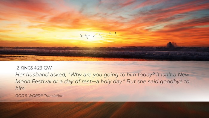 2 Kings 4:23 GW Bible Verse Image