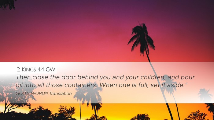 2 Kings 4:4 GW Bible Verse Image