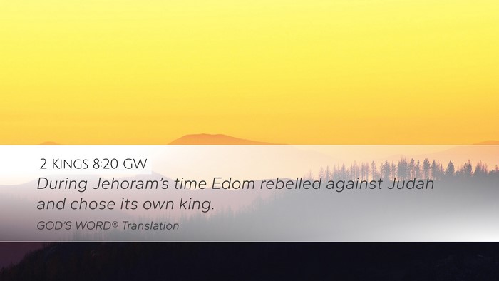 2 Kings 8:20 GW Bible Verse Image