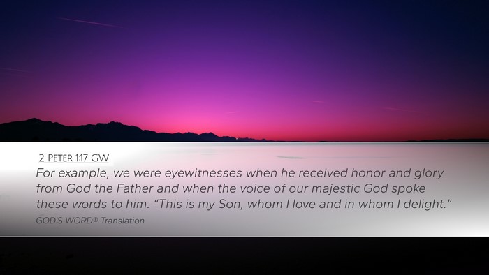 2 Peter 1:17 GW Bible Verse Image