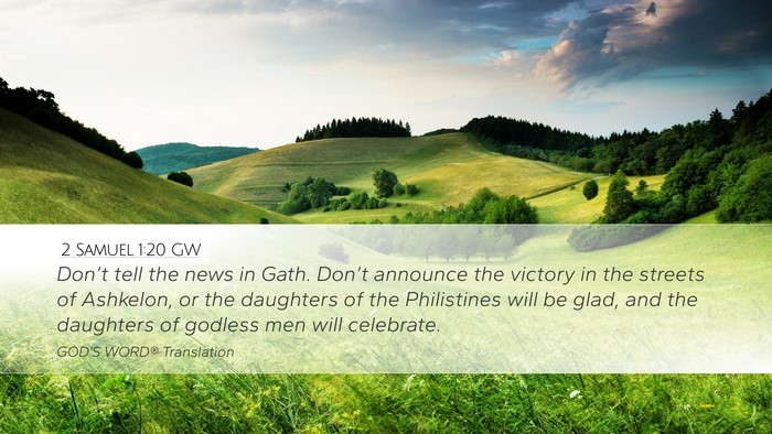 2 Samuel 1:20 GW Bible Verse Image