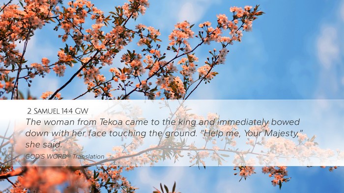 2 Samuel 14:4 GW Bible Verse Image