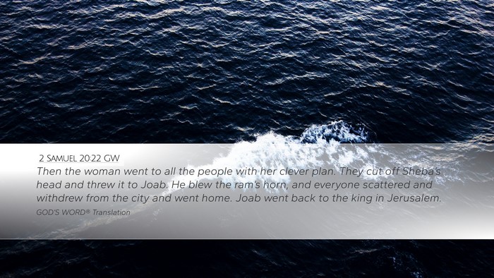 2 Samuel 20:22 GW Bible Verse Image