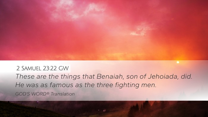 2 Samuel 23:22 GW Bible Verse Image