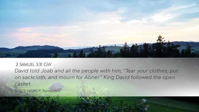 2 Samuel 3:31 GW Bible Verse Image