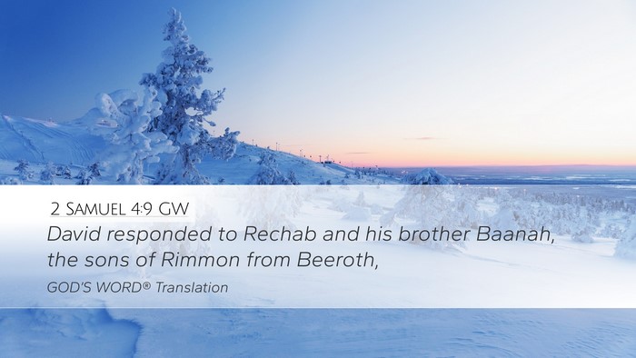 2 Samuel 4:9 GW Bible Verse Image