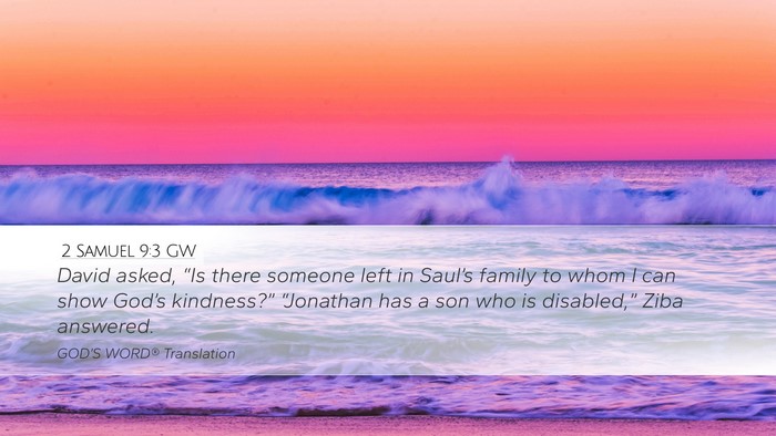 2 Samuel 9:3 GW Bible Verse Image