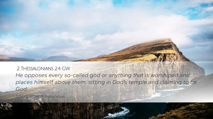 2 Thessalonians 2:4 GW Bible Verse Image