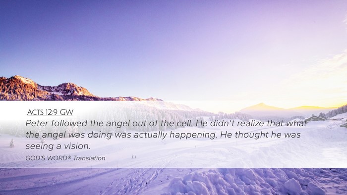Acts 12:9 GW Desktop Wallpaper - Peter followed the angel out of the cell. He - Desktop Bible Verse Wallpaper