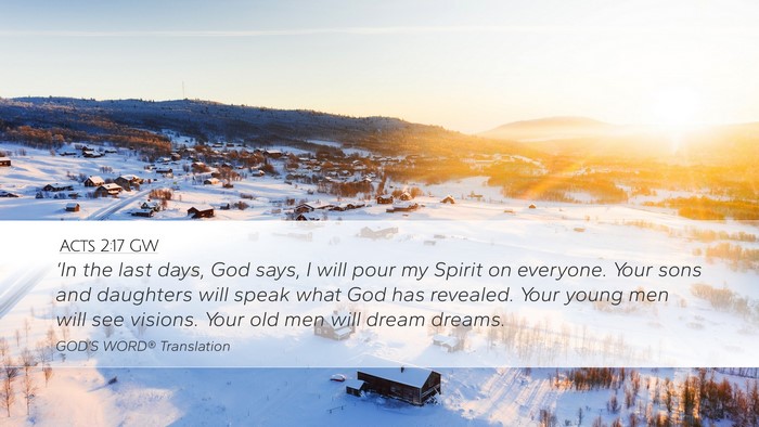 Acts 2:17 GW Bible Verse Image
